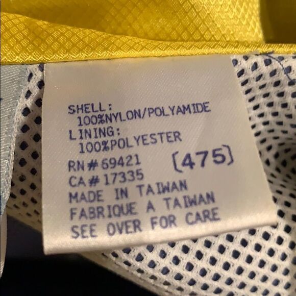 Reebok Vintage  Blue & Yellow Windbreaker Jacket Size XL - Picture 5 of 5